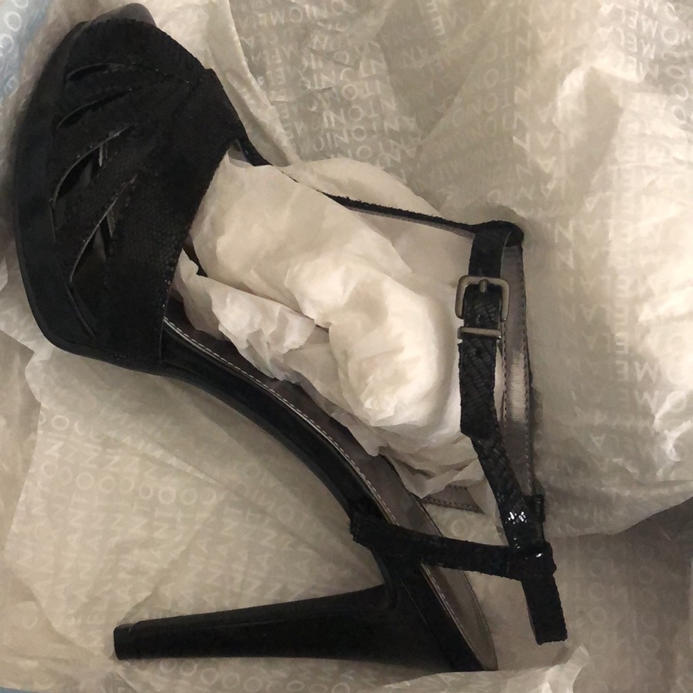 NWB Antonio Melani, dress black heels. Paulina004 Sexy, Elegant, weddings, etc.